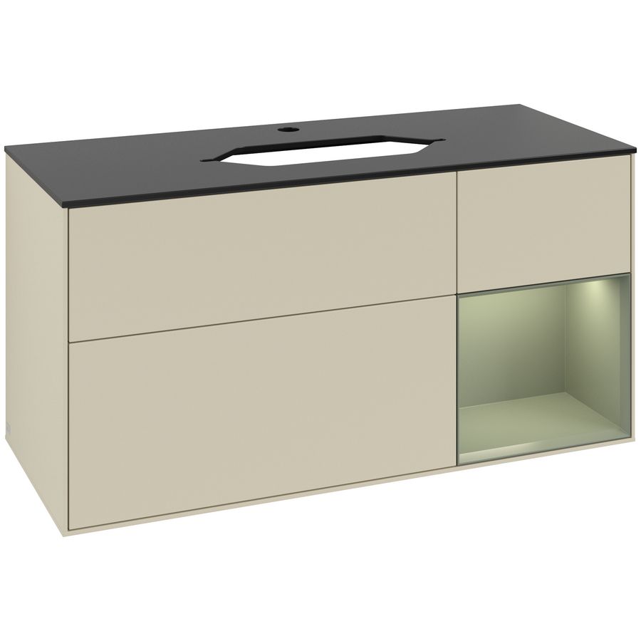 Wastafelonderkast Finion 1200x603x501mm S.Grey Matt Lacquer G302GMHJ