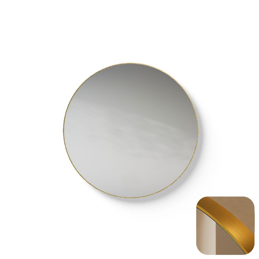 Spiegel Metallic Line Round brushed Brass Ø60cm