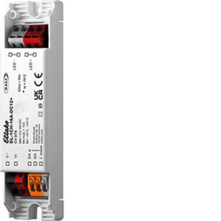 1-kanaals DALI PWM LED dimmer tot 16A met DALI stuuringang