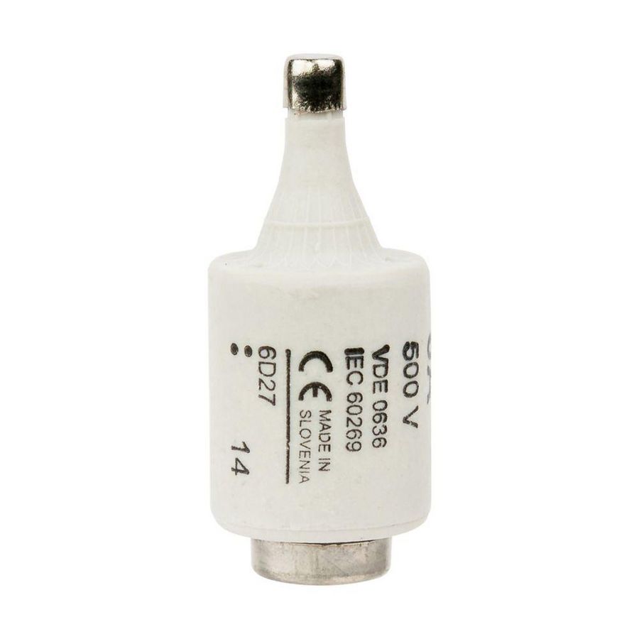 Zekering laagspanning 6A AC 500V D2 gL/gG IEC traag VVE=5