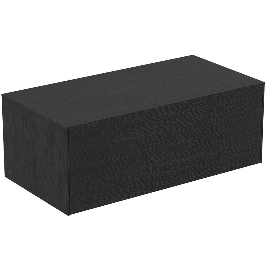 Conca wastafelmeubel 100x50x37cm 1 lade afdekblad zonder uitsnijding smoked oak