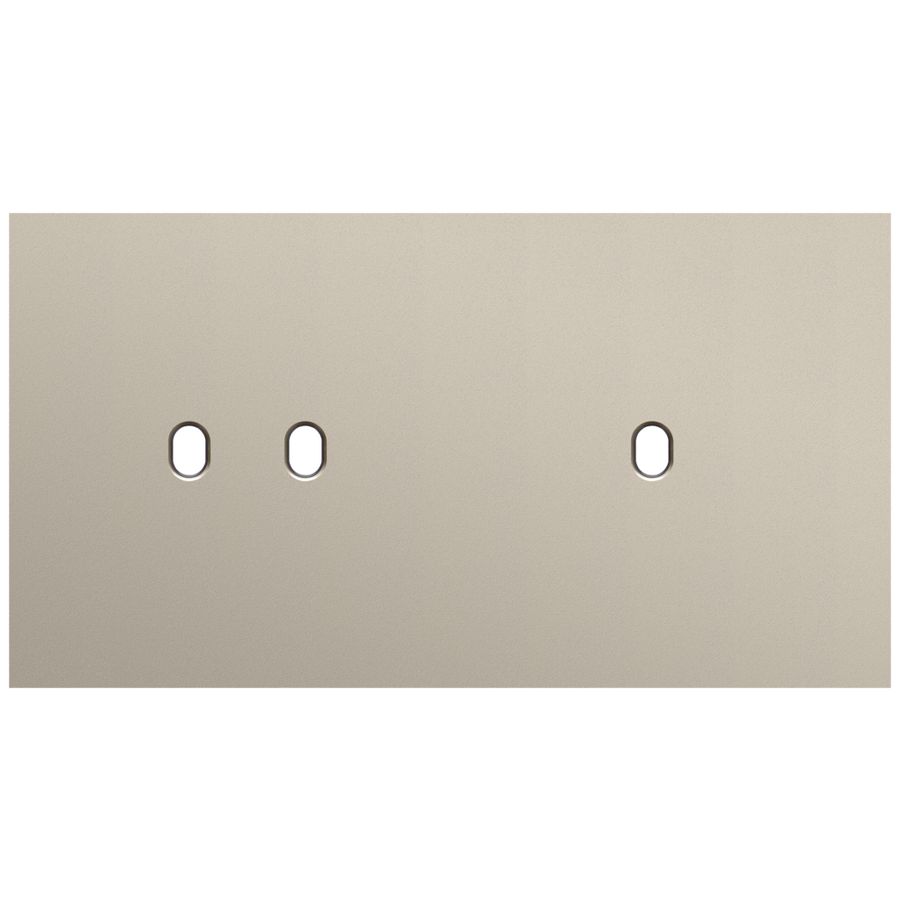 Tweevoudige afdekpl. horizontaal 71mm centerafstand een twee