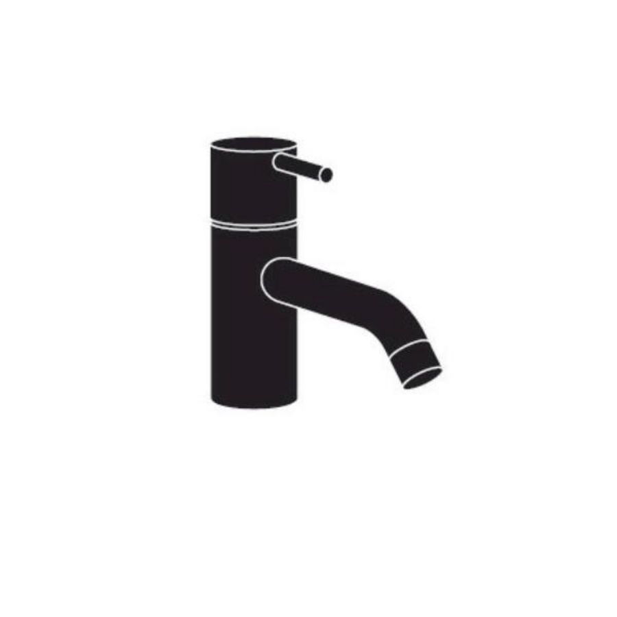 Monoknop fonteinkraan geb.RVS 1-hendel vaste uitl.