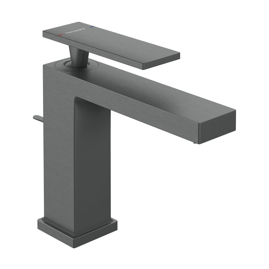 Tecturis E 1-hendel wastafelkraan 110 EcoSmart+ met pop-up afvoer Brushed Black Chrome