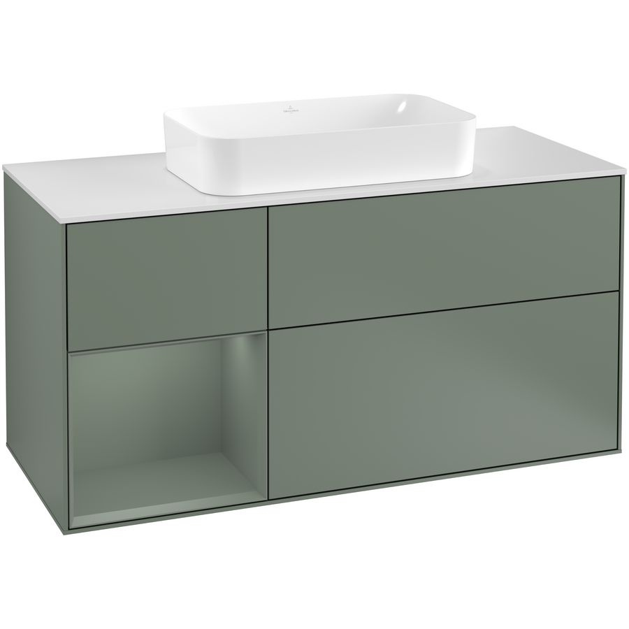 Wastafelonderkast Finion 1200x603x501mm Olive Matt Lacquer G291GMGM