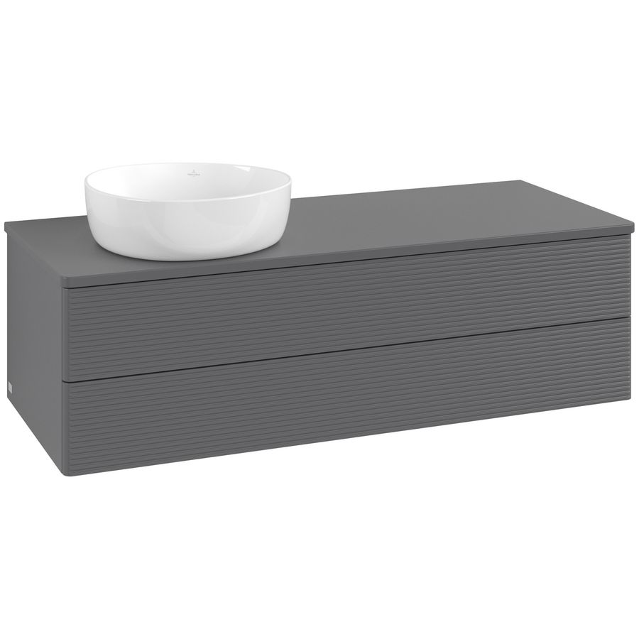 Wastafelonderkast Antao 1200x360x500mm Antr. Matt Lacquer K22110GK