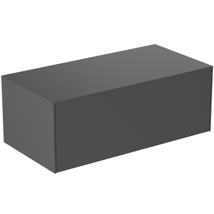 Conca wastafelmeubel 100x50x37cm 1 lade afdekblad zonder uitsnijding mat antraciet