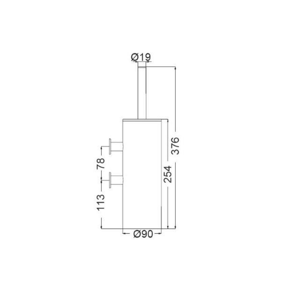 Closetborstelgarnituur geb.RVS wand