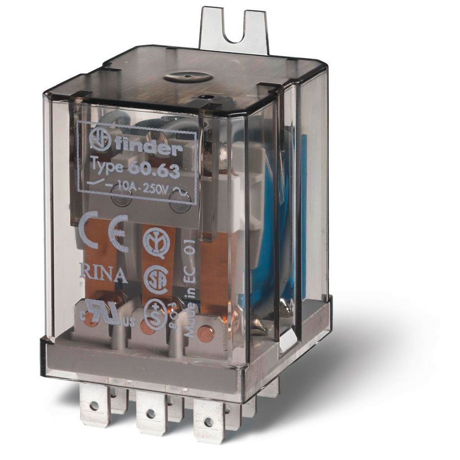 Schakelrelais 3 wisselcontacten 10A 120V AC 60.63.8.120.0000