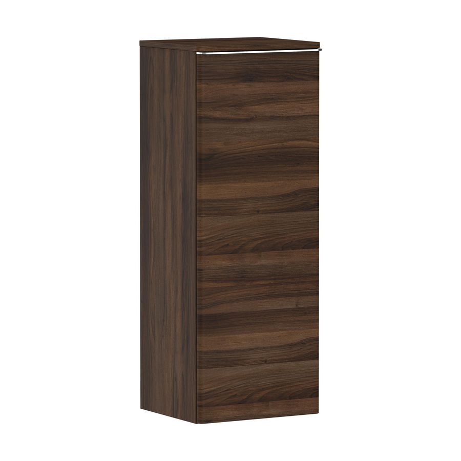 Half Hoge kast Dark Walnut 400/350, scharnieren links greepkleur chroom Xelu Q