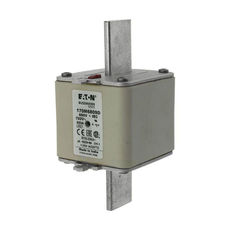 Zekering hoge snelheid 550A AC 690V 200kA DIN 3 aR DIN IEC