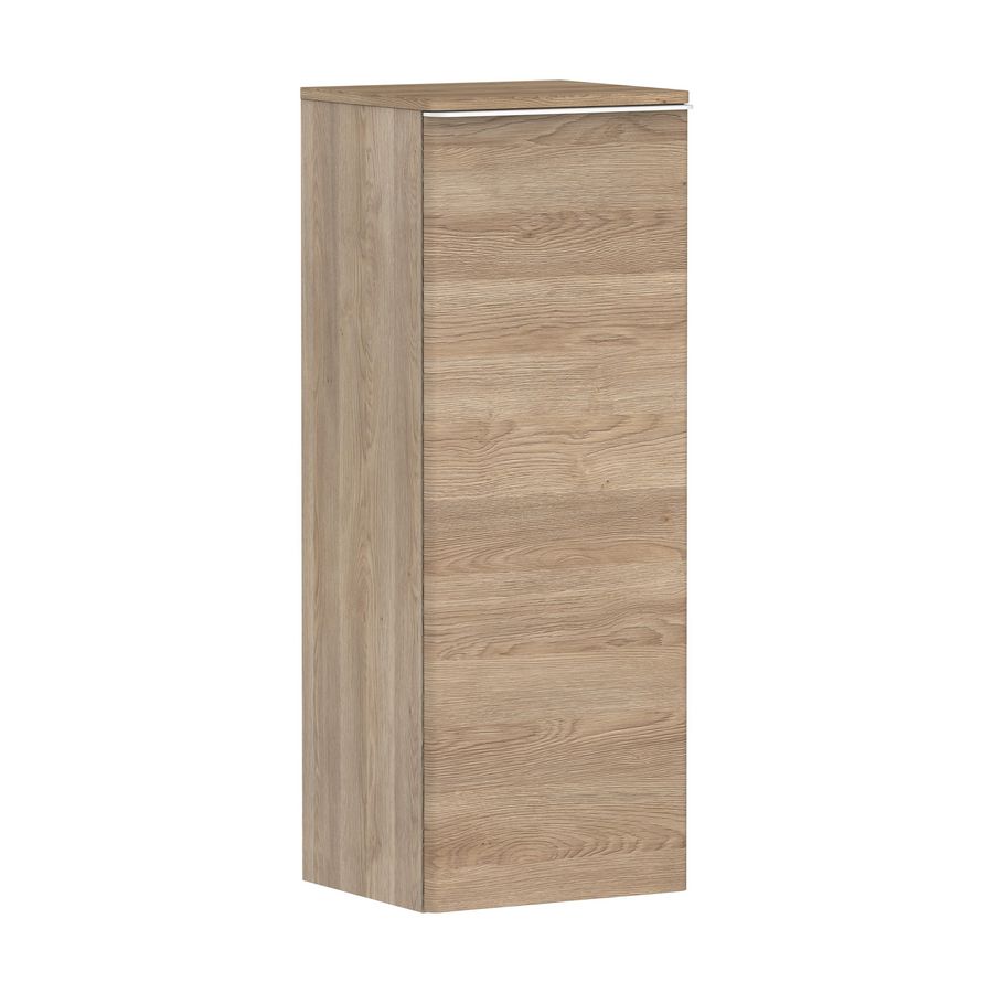 Half Hoge kast Natural Oak 400/350, scharnieren links greepkleur mat wit Xelu Q