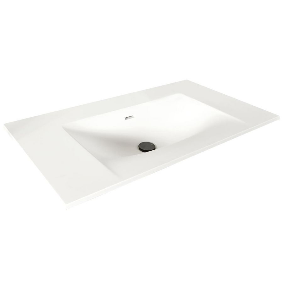 Wastafel 27 kunstmarmer 100.5cm 1x kom zonder kraangat (i.c.m. meubel)