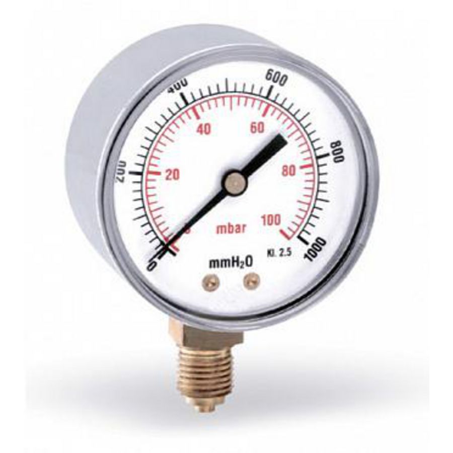 Manomet. gas FR260 DN100 Rad 1/2 0-100mbar/1000mm H2O VVE=12