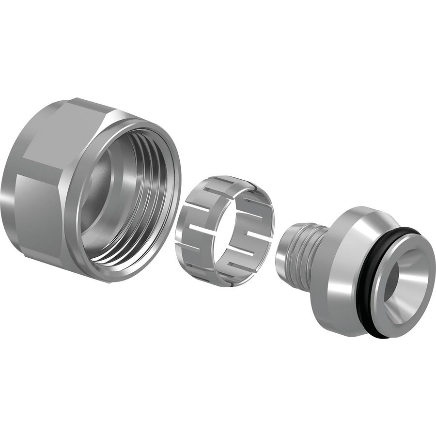 Klemkoppeling Q&E 3/4" Euroconus CV 6bar 16x2mm