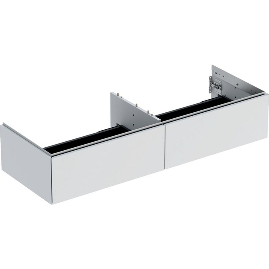 Wastafelonderkast 2x la 135cm mat wit ONE