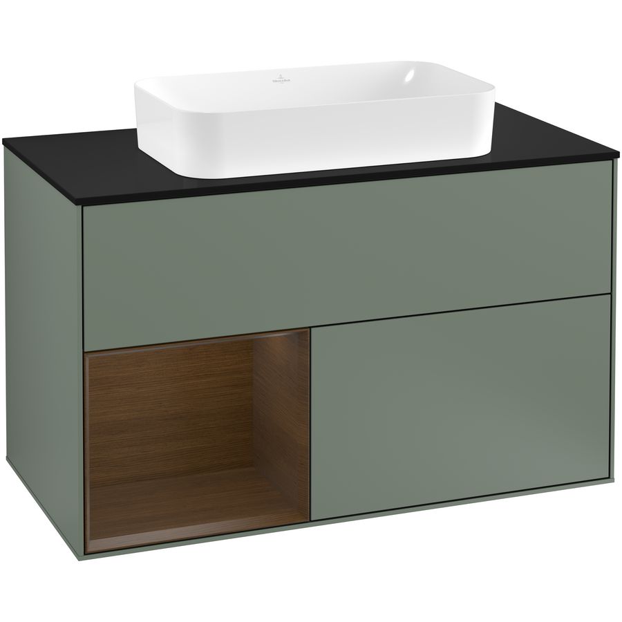 Wastafelonderkast Finion 1000x603x501mm Olive Matt Lacquer F242GNGM