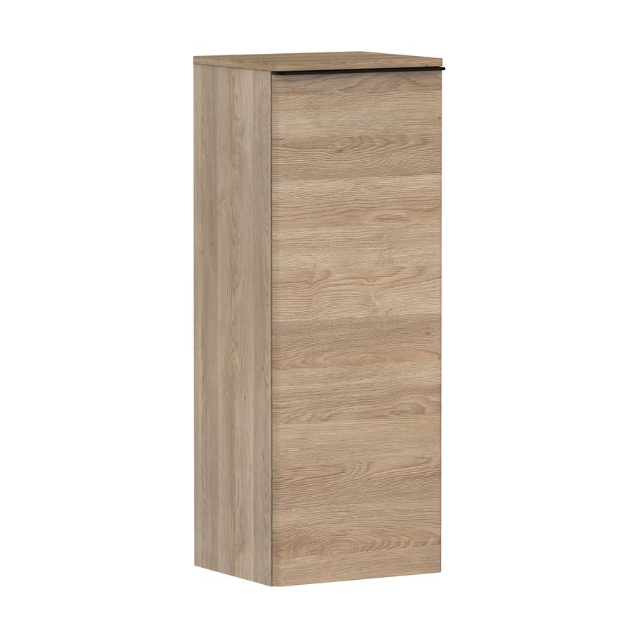 Half Hoge kast Natural Oak 400/350, scharnieren rechts greepkleur mat zwart Xelu Q