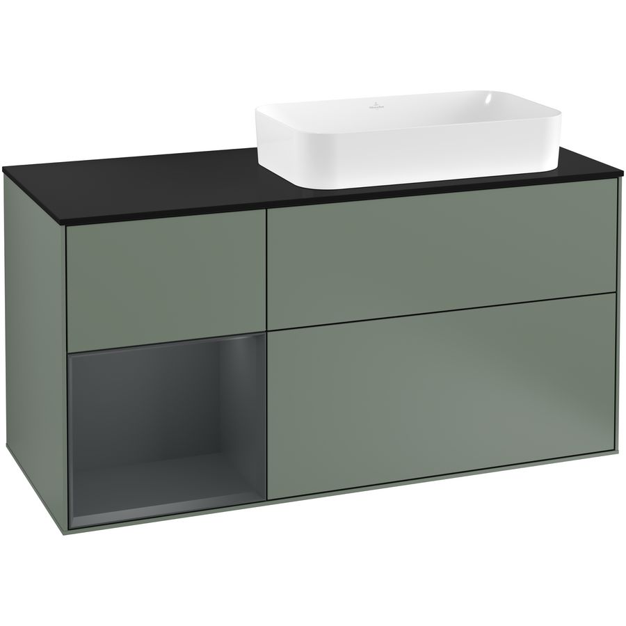 Wastafelonderkast Finion 1200x603x501mm Olive Matt Lacquer G272HGGM