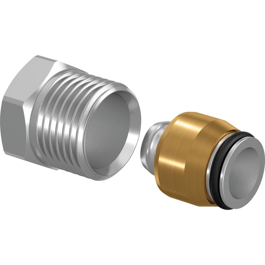 Schroefkoppeling Smart Radi 16x2mm-1/2"bt. tbv Danfoss radiatorafsluiters