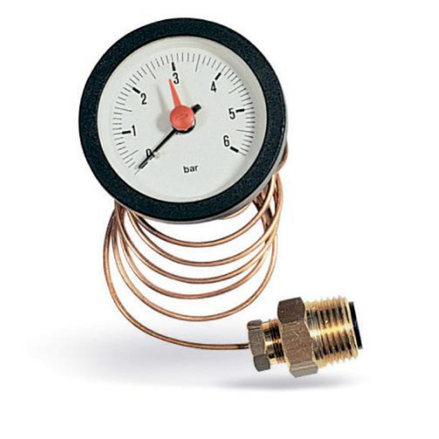 Manometer M3A-ABS Clips DN40 0-4B incl.Cap. 500mm 1/4 VVE=50