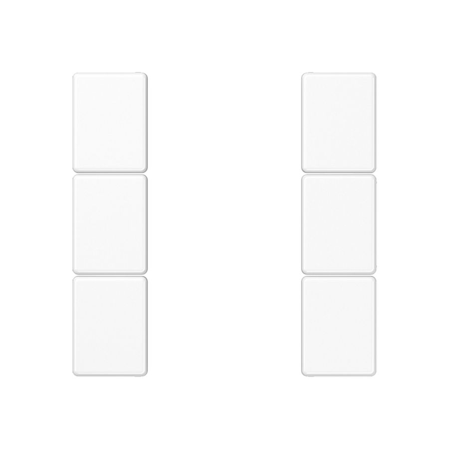 Tastafdekking compleet 3-voudig A(S)500 alp. wit KNX