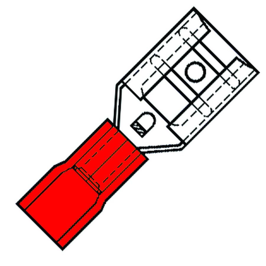 Blister a 25st. geisoleerde vlakstekerh 2,8x0,8mm 0,5-1,5mm²