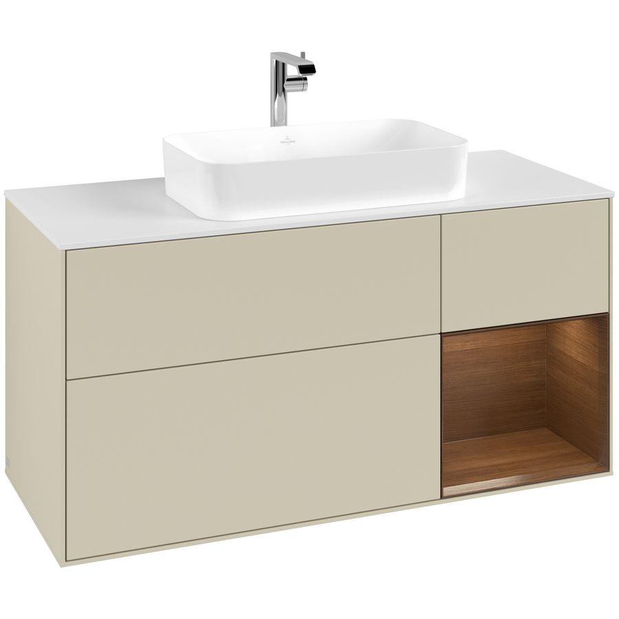 Wastafelonderkast Finion 1200x603x501mm S.Grey Matt Lacquer F301GNHJ