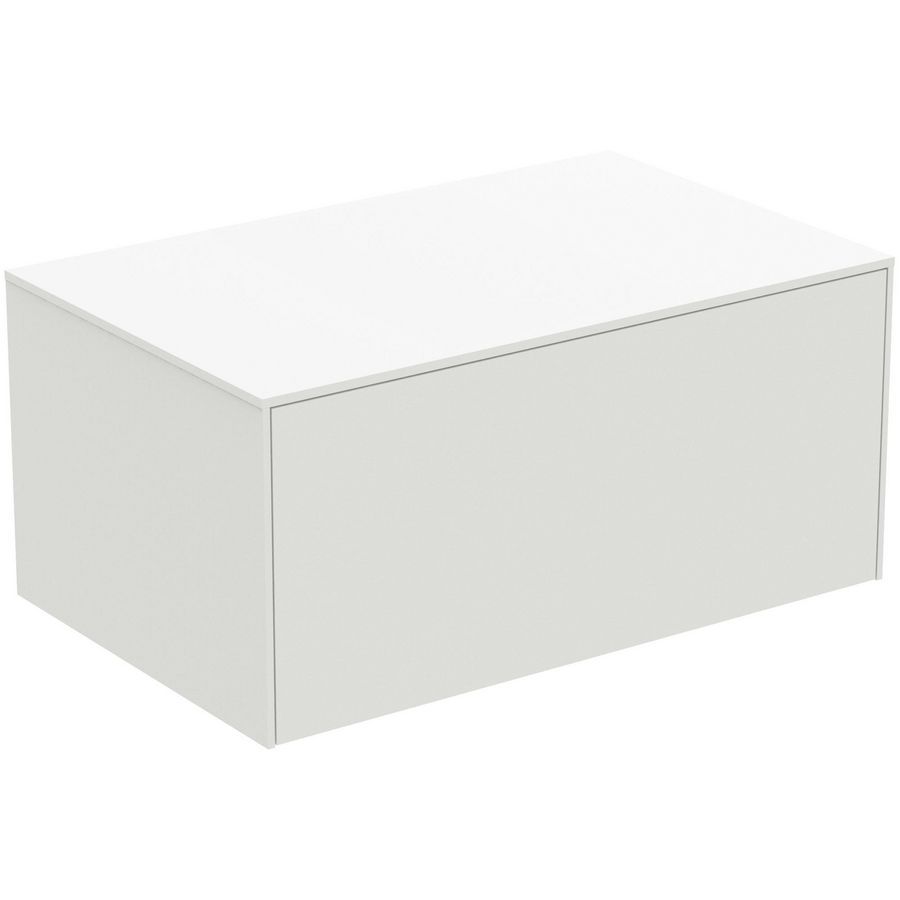 Conca wastafelmeubel 80x50x37cm 1 lade afdekblad zonder uitsnijding matt white