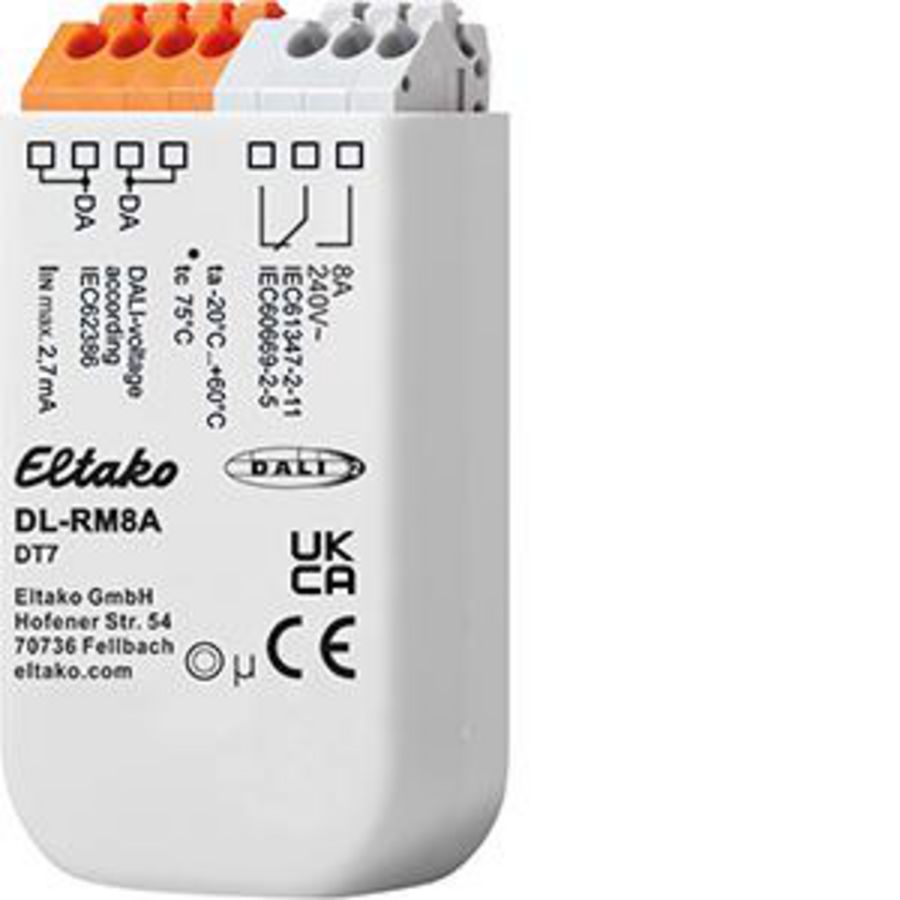 1-kanaals schakelactor met DALI stuuringang 1 CO 8A/250V AC