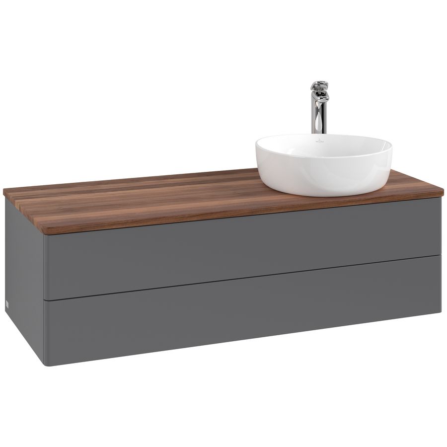 Wastafelonderkast Antao 1200x360x500mm Antr. Matt Lacquer K23052GK