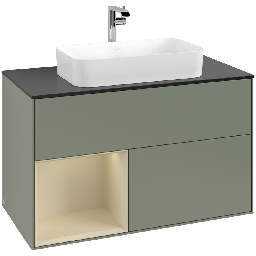 Wastafelonderkast Finion 1000x603x501mm Olive Matt Lacquer F242HJGM