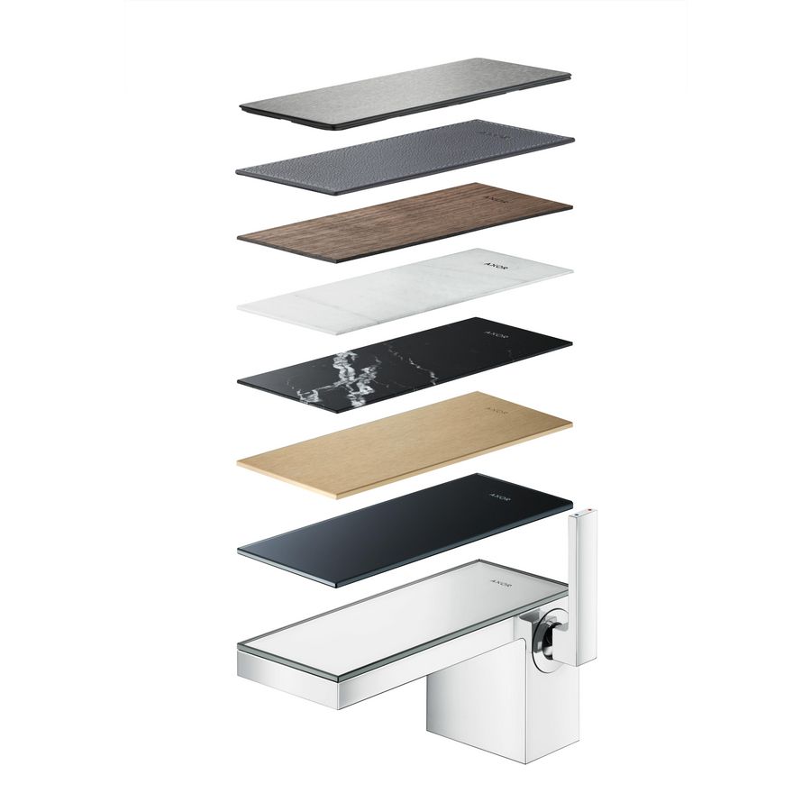 AXOR MyEdition 1-hendel wastafelmengkraan 70 en afvoer met afvoerplug chroom/spiegel glas