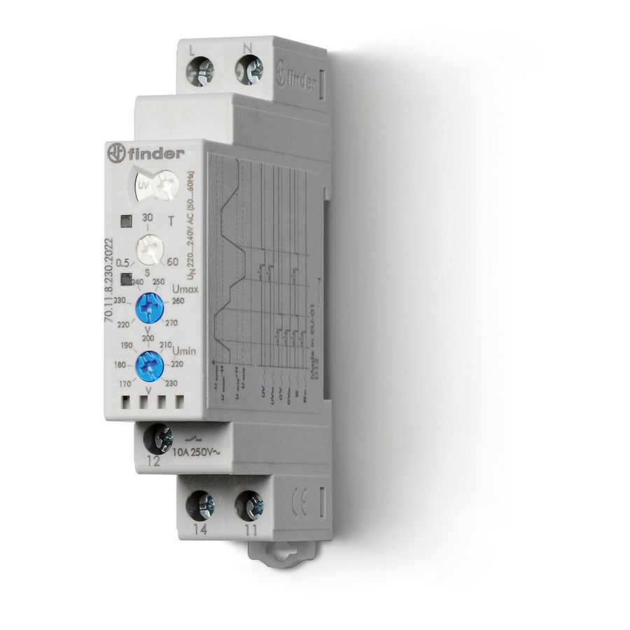 Meet- en bewakingsrelais 1 fasen 1 wisselcontact 230V AC