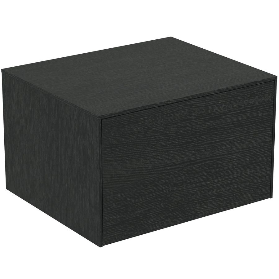 Conca wastafelmeubel 60x50x37cm 1 lade afdekblad zonder uitsnijding smoked oak