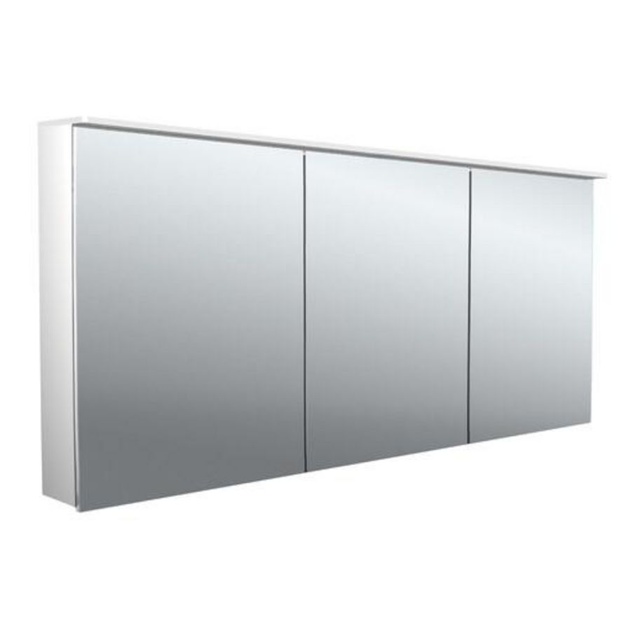 Led-spiegelkast Pure-2 Design 1600mm aluminium opbouw 3 deuren H=711mm
