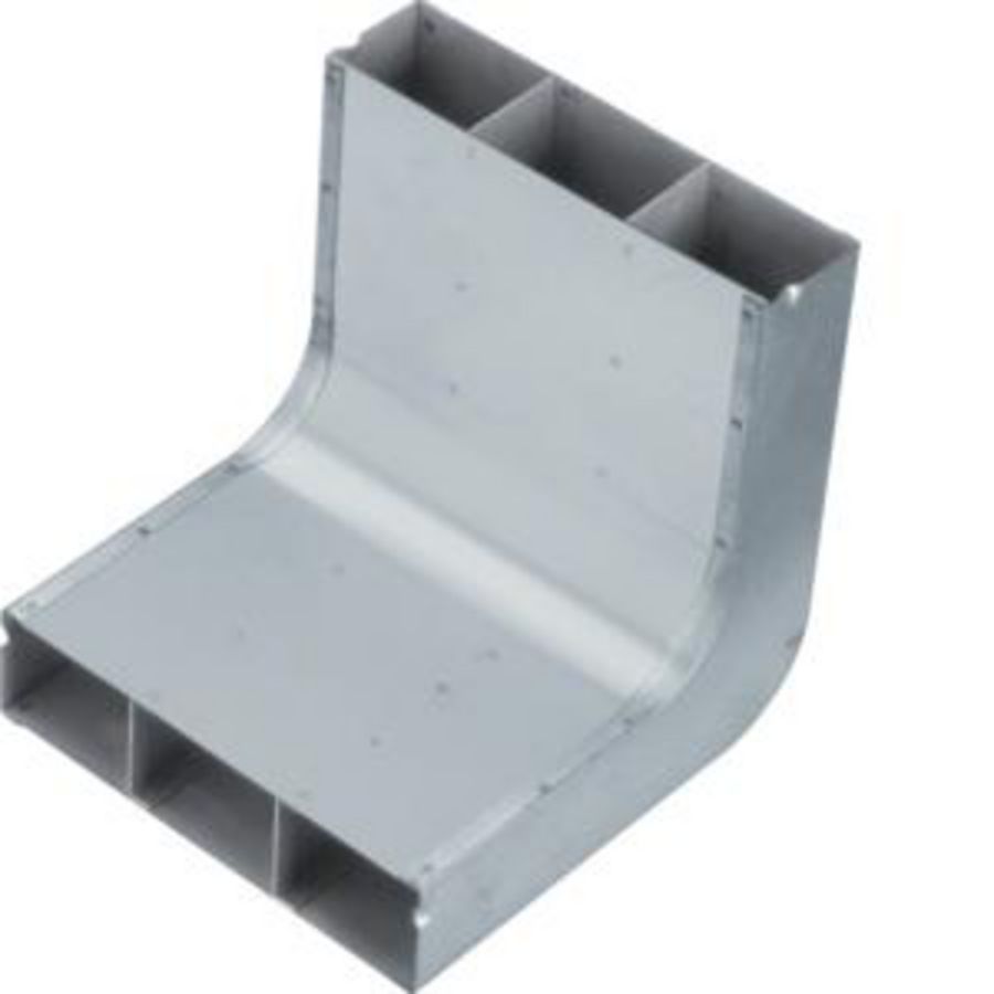 Stijgstuk 3-compartimenten voor UK 190x48mm staal