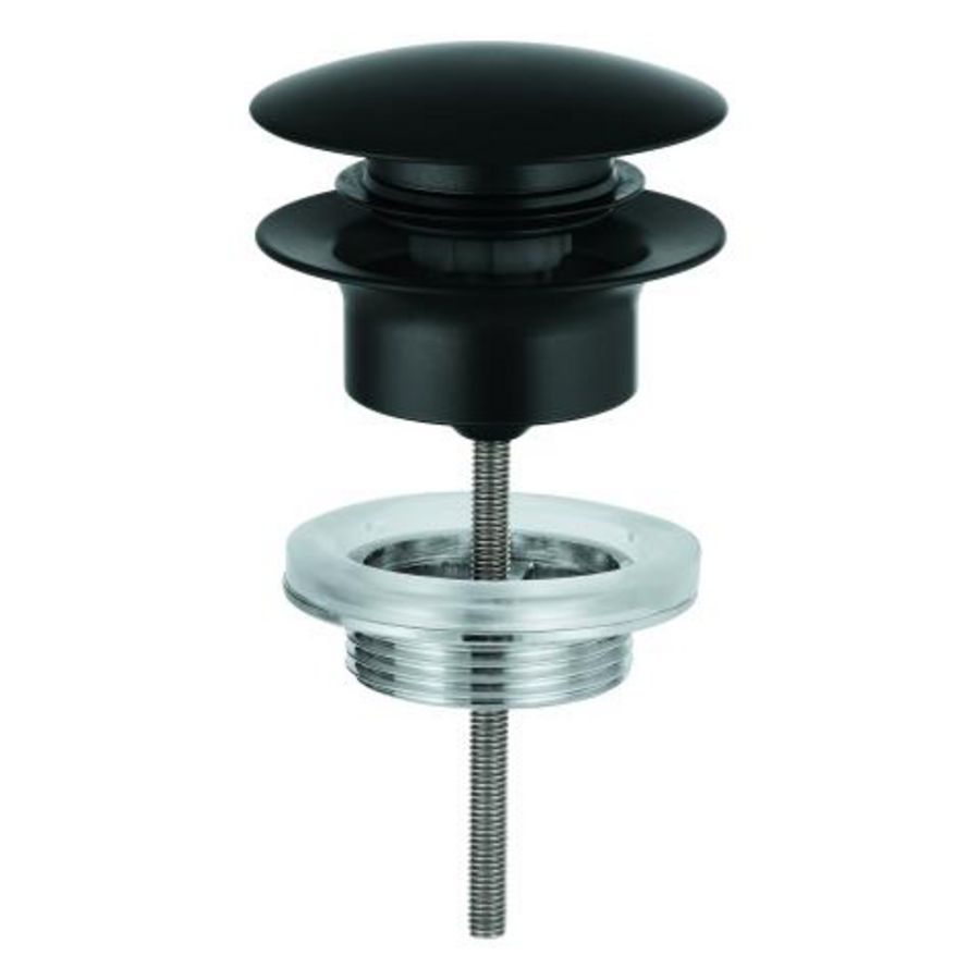 Push Open plug 1.1/4" mat zwart (prof)