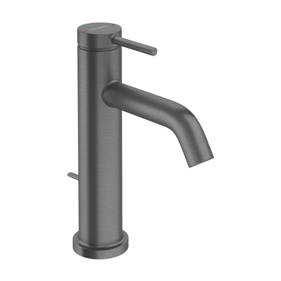 Tecturis S 1-hendel wastafelkraan 110 EcoSmart+ met pop-up afvoer Brushed Black Chrome