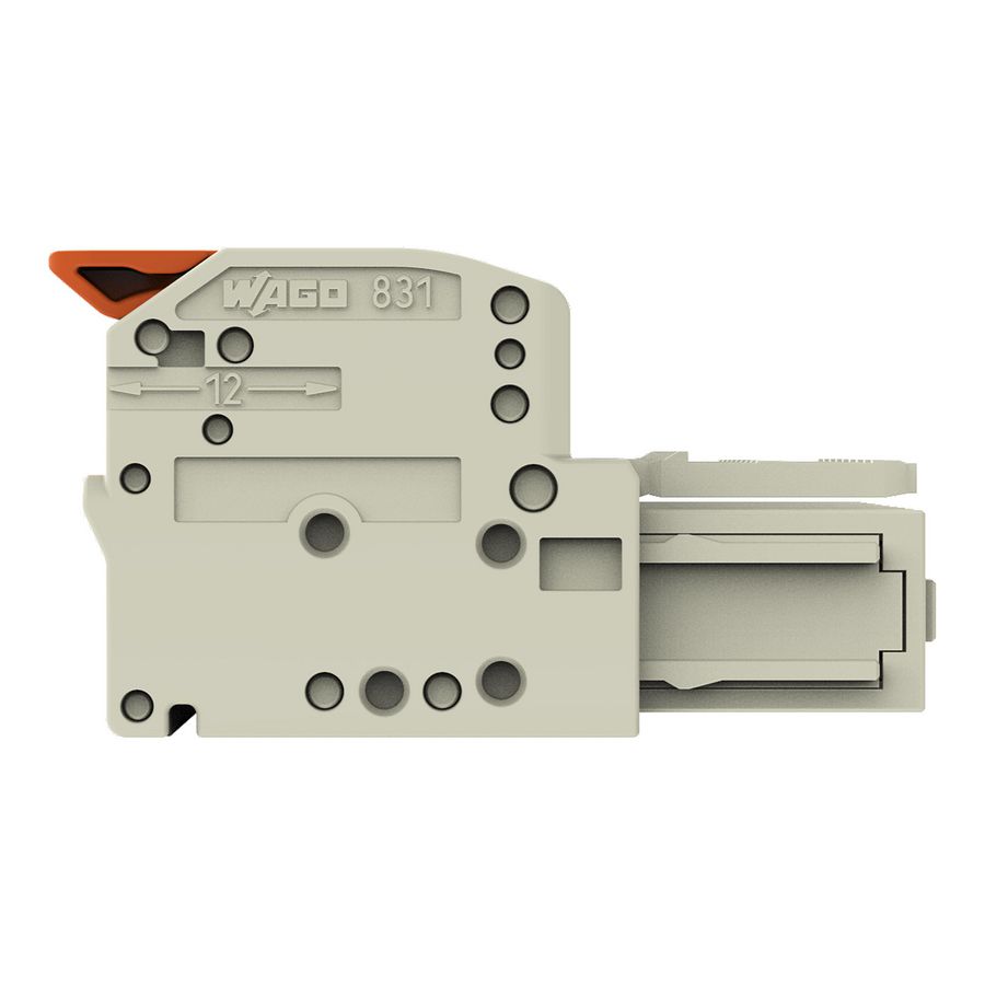 1-draads female steker Hendel Push-in CAGE CLAMP zwart VVE=8