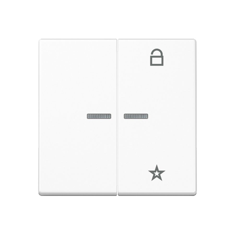 Tastafdekking A500 slagv.alpine wit eNet