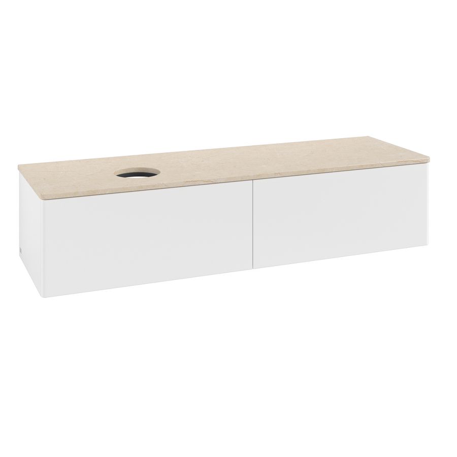 Wastafelonderkast Antao 1600x360x500mm White Matt Lacquer K37013MT