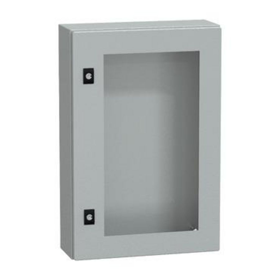 Deur 600x400x150mm IP66 / IK08 Transparant RAL70 Spacial CRN