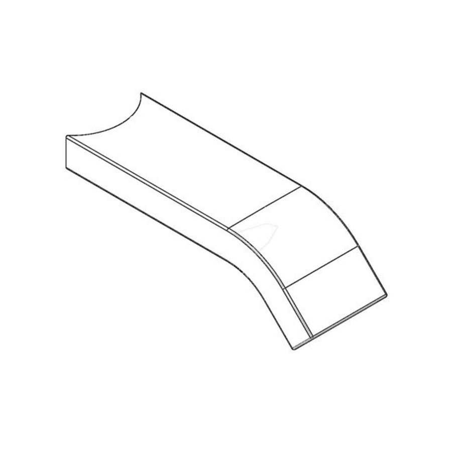 Uitloop 121x34x38mm chr