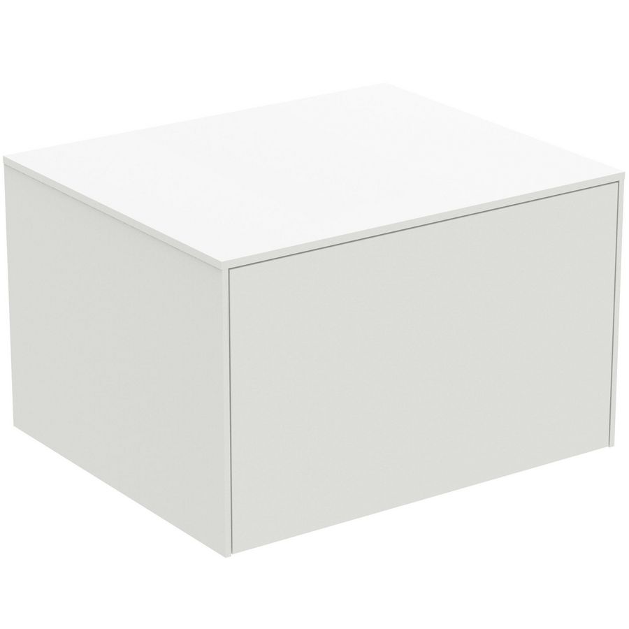Conca wastafelmeubel 60x50x37cm 1 lade afdekblad zonder uitsnijding matt white