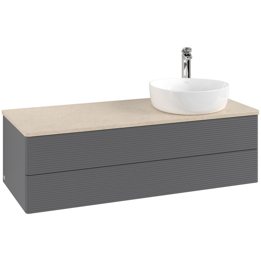 Wastafelonderkast Antao 1200x360x500mm Antr. Matt Lacquer K23153GK