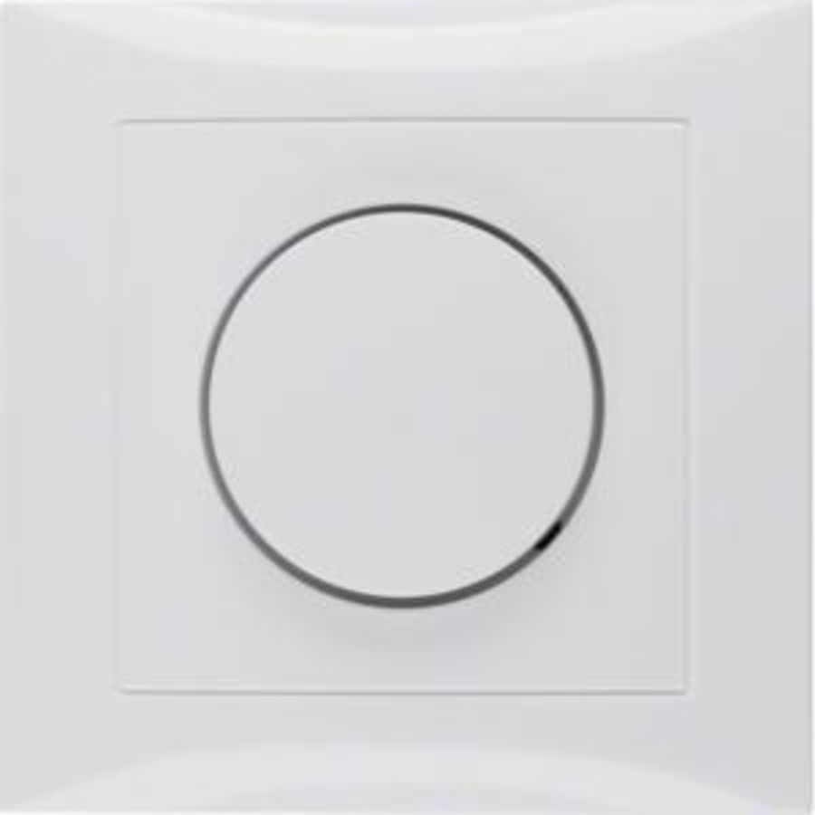 Voll afdekpl. draai- dimmer/pot berker S.1/B.3/B.7 polar wit glans