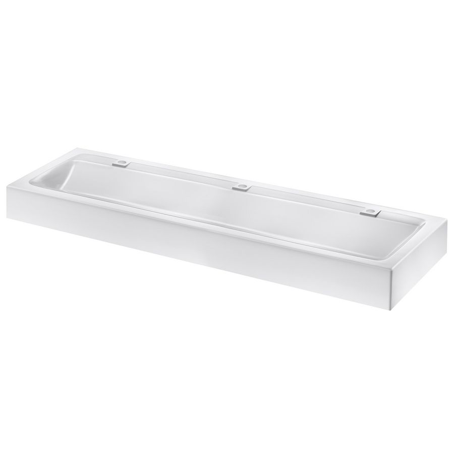 Wastafel muurmodel L.1800 3 plaatsen centr. krngatD35