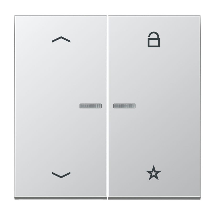 Tastafdekking pijlen LS-aluminium eNet