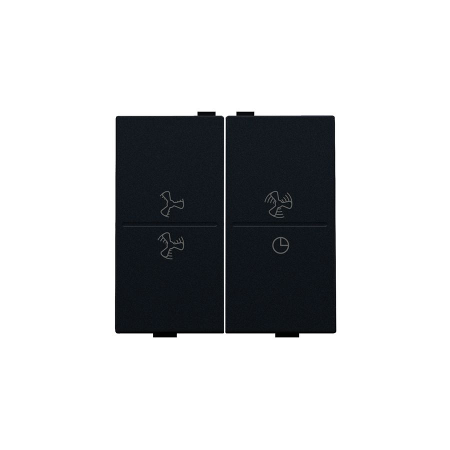 2-voudige toets ventilatoropdruk 0 - 3 RF schakelaar black